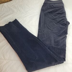 Ann Taylor Y2K black velvet pants low rise straight leg festive whimsigoth 2